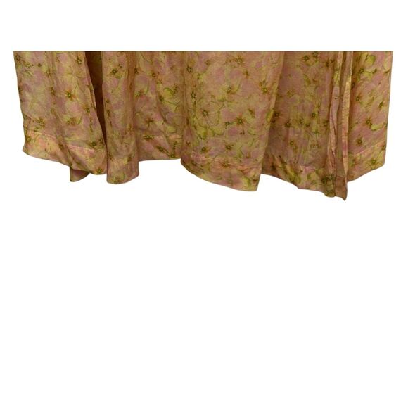 Paloma Blue Kimono Duster Cover Up Robe Maxi 100% Silk Slit Sides M/L - Picture 6 of 9